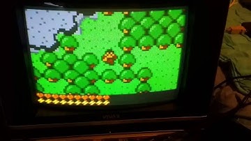 Atari 8bit Monk - player animation test - on crt