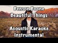 Benson Boone - Beautiful Things Acoustic Karaoke Instrumental