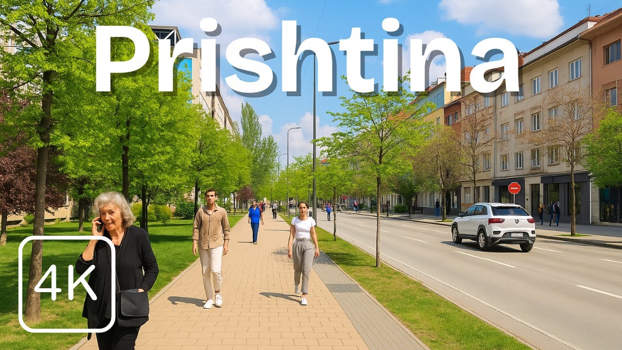 Amazing Sunny Day in [PRISHTINA] Walkthrough Qafa to City Center 4K