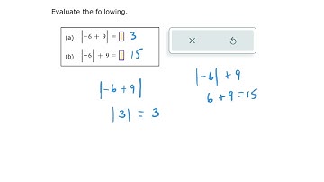 Operations with absolute value - type 1(ALEKS examples)