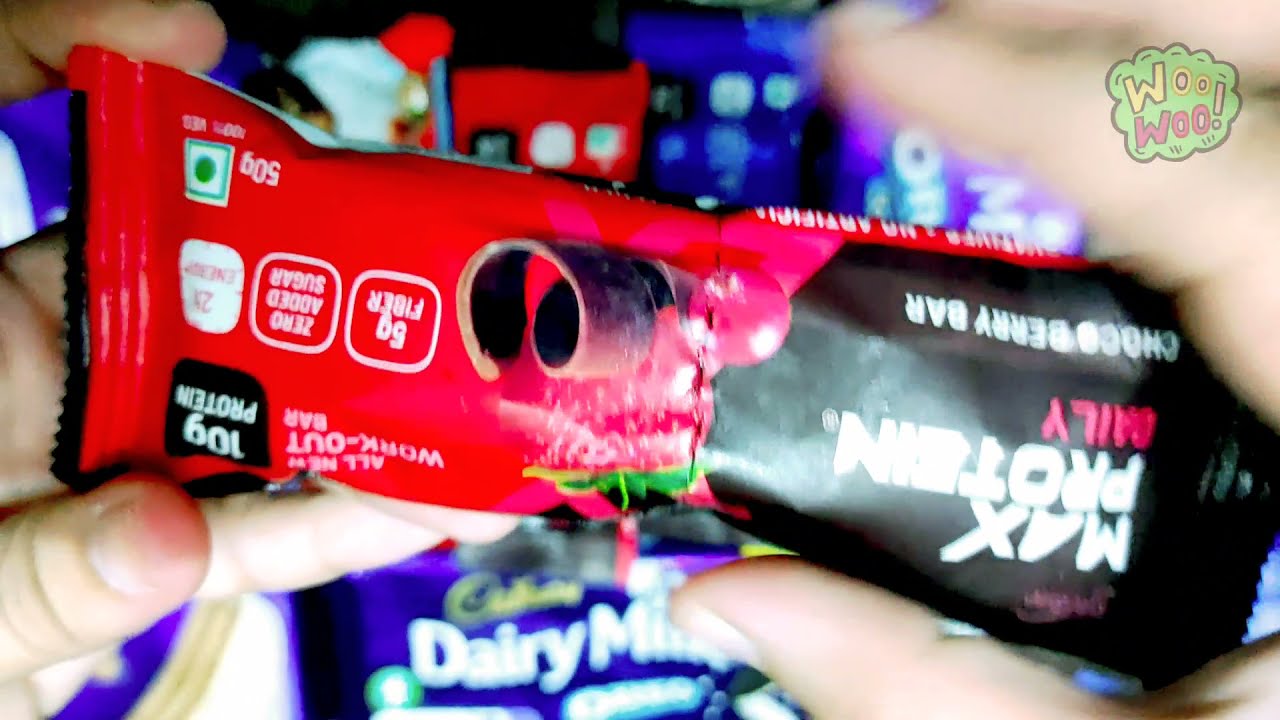 RiteBite Max Protein Choco Berry Bar Opening ASMR