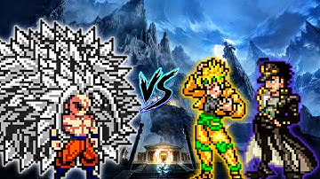 Goku SSJ Infinity Ultra Instinct (New) VS Dio K1 V2 & Jotaro K1 V2 in Jump Force Mugen