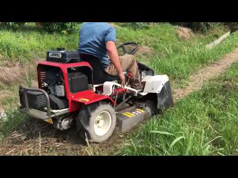オーレック 乗用草刈機 ラビットモア RM81 - YouTube