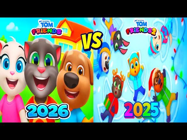 My Talking Tom Friends 1 vs My Talking Tom Friends 2 | Talking Tom