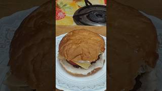 Burger with Crispy Patties #shorts #burger #recipe #food