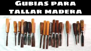 Comparación raspador Todo el tiempo Cuáles son las Herramientas para TALLA en Madera a mano | Tipos de gubias|  ⚒️ - YouTube