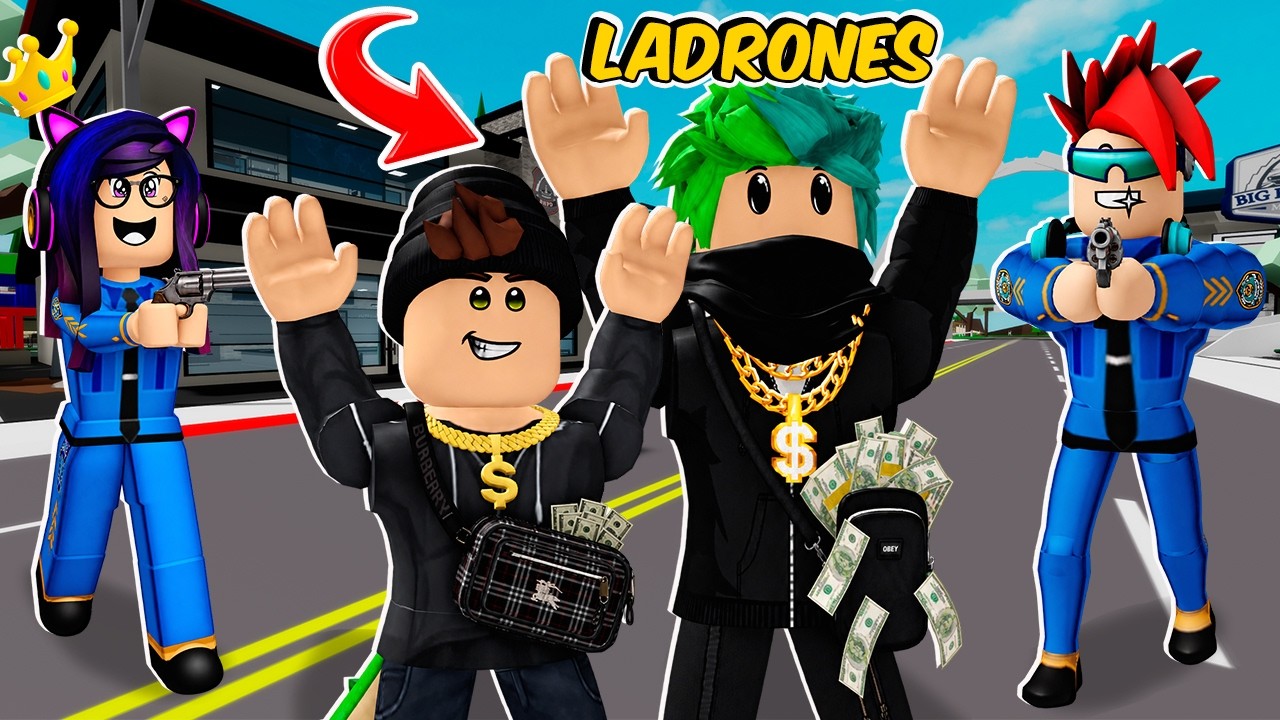 FAMILIA de POLICÍAS vs FAMILIA de LADRONES en BROOKHAVEN ROBLOX | Kori
