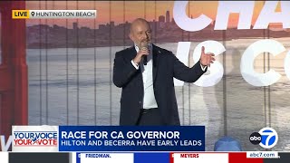 Steve Hilton speaks after taking early lead in California governor's race