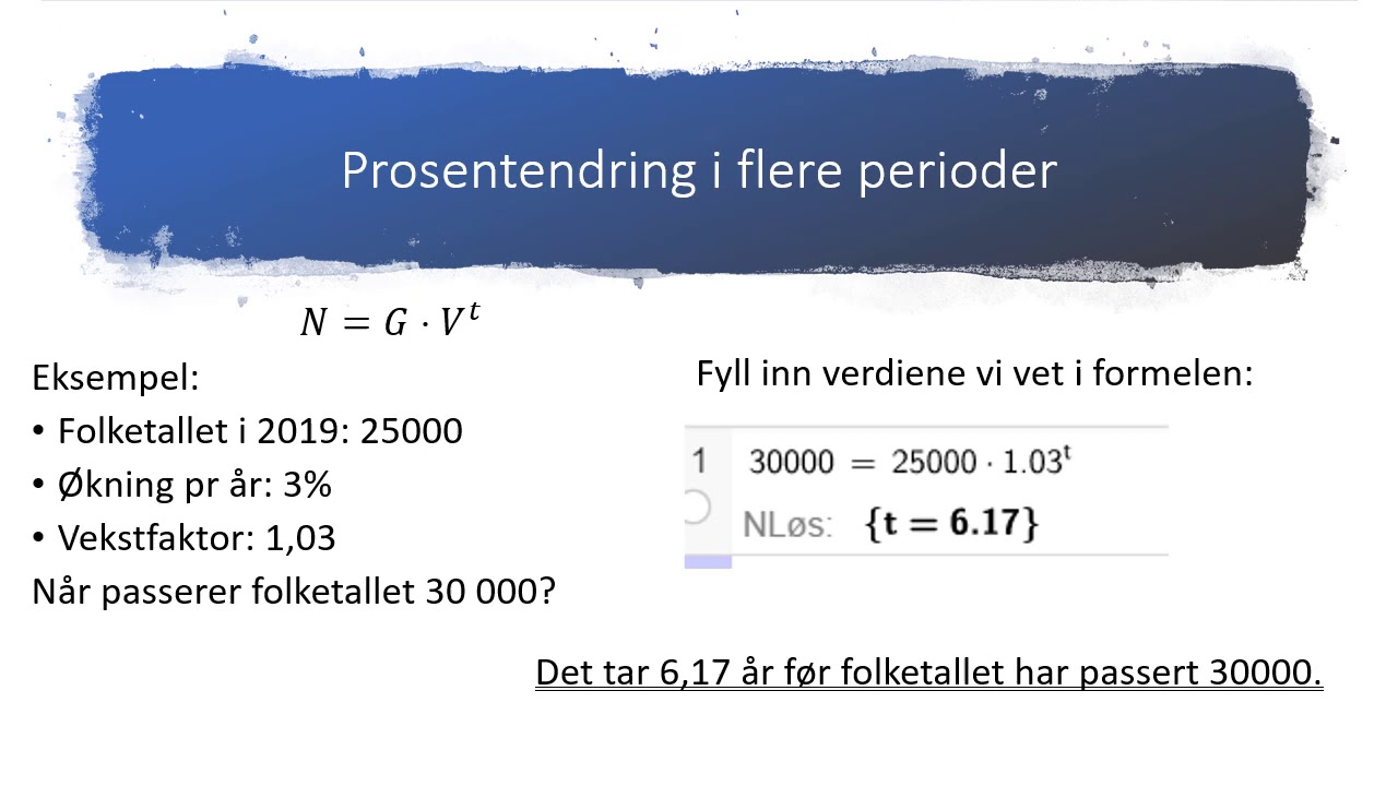 Vekstfaktor i flere perioder