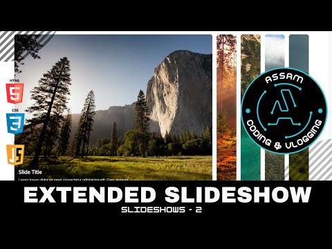 Extended Card Slideshow || HTML, CSS & JS || #1 || Assam Coding & Vlogging