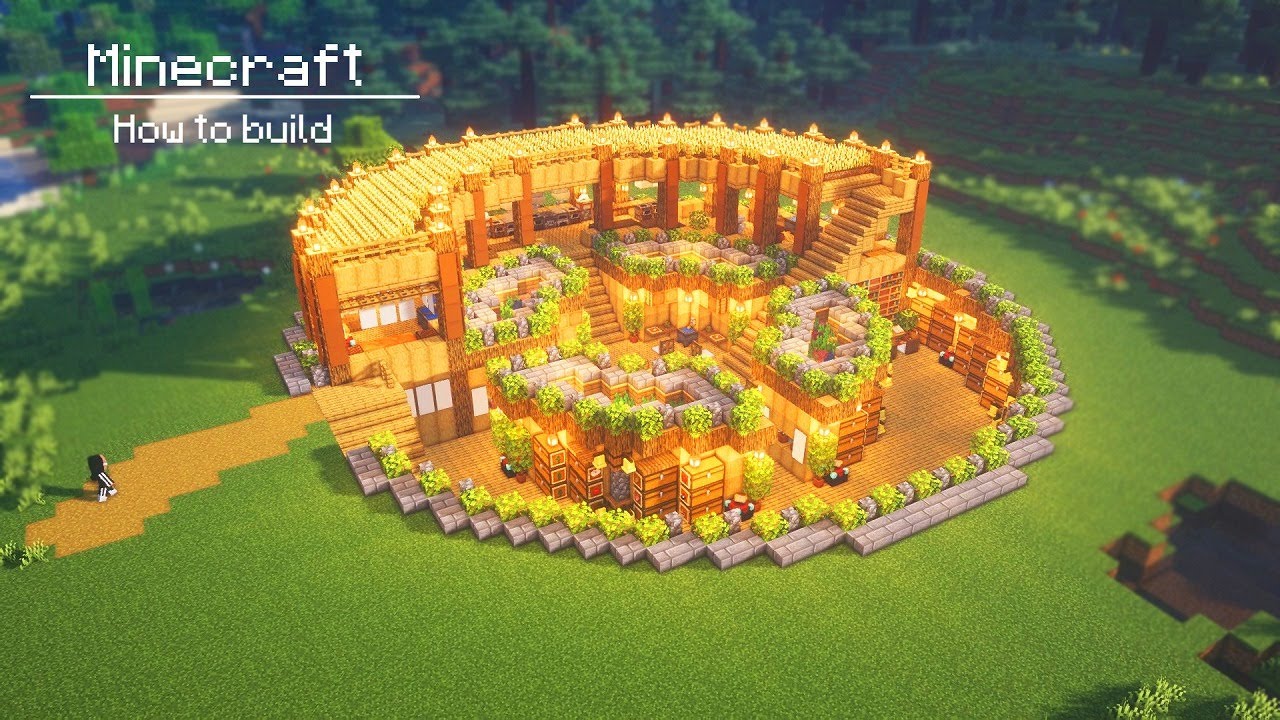 Minecraft How To Build A Large Circle Underground And Ground Base 