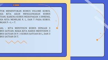 Menemukan Rumus Volume Kubus