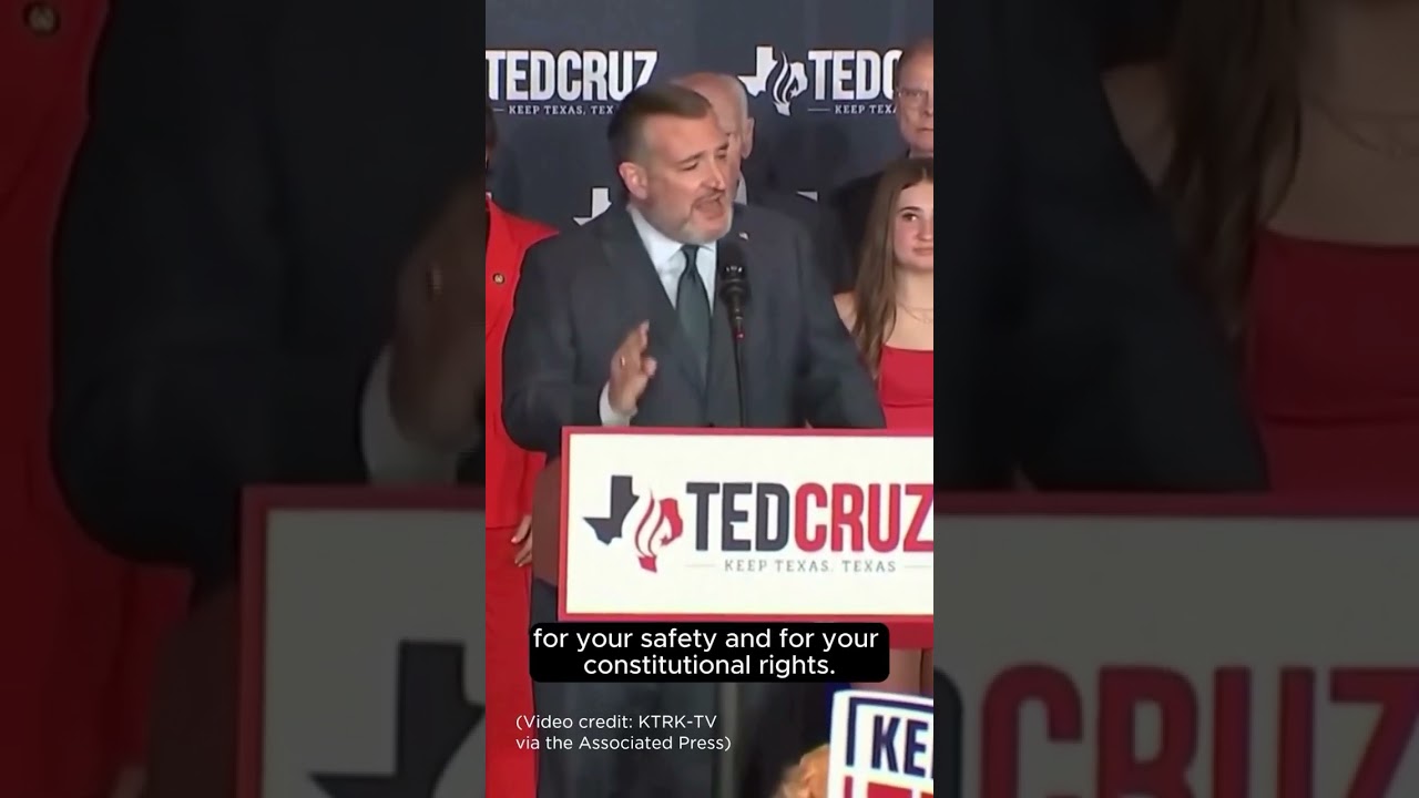 Ted Cruz gives his acceptance speech after finding out he was re-elected again in Texas.