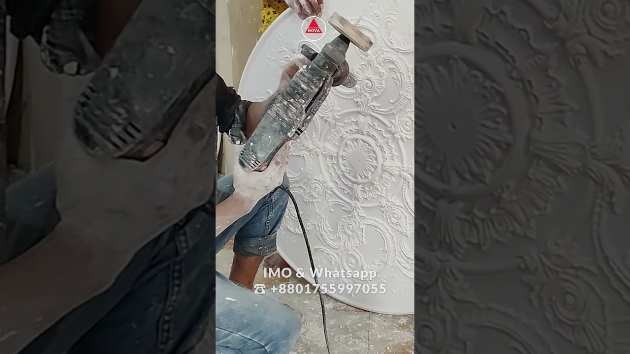 How to Celling Fan point on gypsum celing rose #ceilingros #falseceilingdesign #interiordesign