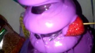 purple chocolate fountain