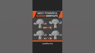 Blender: Duplicate Linked & Unlinked Objects - Alt+D & Shift+D #blendertutorial #blender3d #shorts