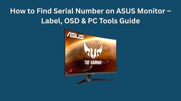 How to Find Serial Number on ASUS Monitor – Label, OSD & PC Tools Guide
