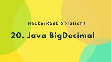 20. BigNumber - Java BigDecimal | (Hindi)