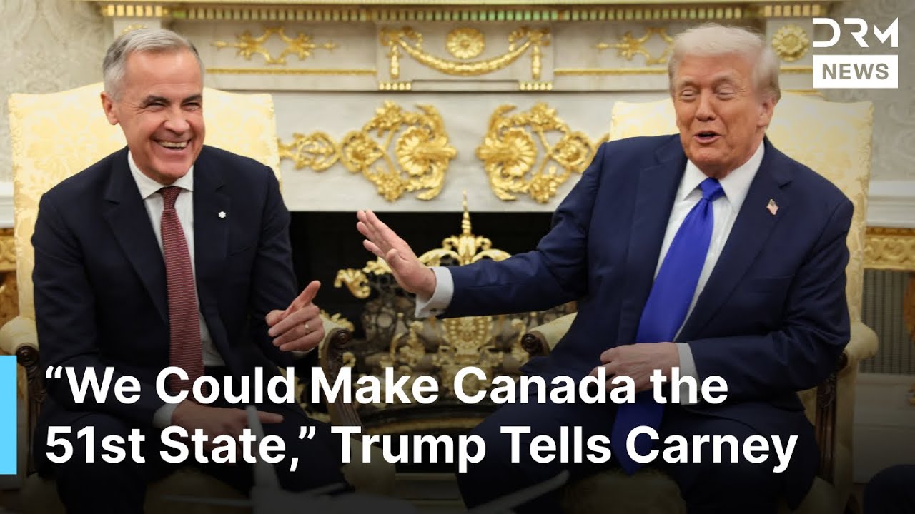 ВИДЕО: Трамп пошутил о том, что Канада станет 51-м штатом, во время встречи с премьер-министром К...