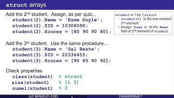 Cell and Struct Arrays in Matlab: Part 11 (of 16)