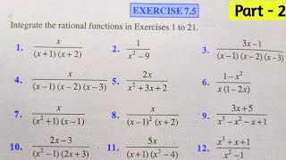 CBSE CLASS 12th Mathematics Exercise 7.5 NCERT SOLUTIONS || Ex 7.5 class 12 || CHAPTER 7 INTEGRALS