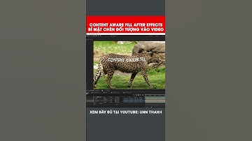 Xoá hoặc thêm đối tượng vào video | Content Aware Fill After Effects #aftereffects #contentawarefill