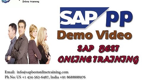 SAP PP ONLINE TRAINING | PP TRAINING VIDEOS | PP TRAINING TUTORIALS