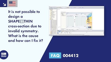 [EN] FAQ 004412 | It is not possible to design a SHAPE‑THIN cross-section due to invalid symmetry...