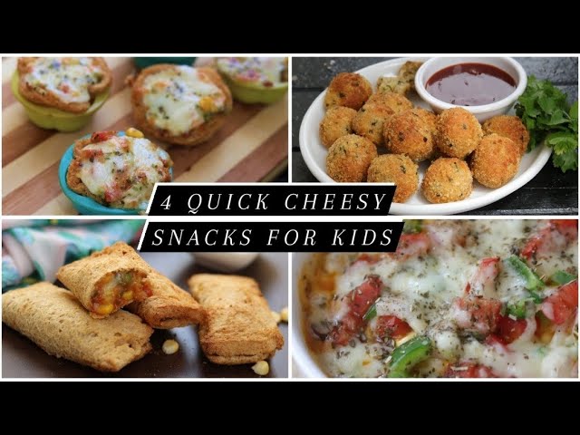 4 Must Try Non -Fried Cheese Snack Recipes for Kids | 4 Amazing Cheese Party Starters or Appetizers | Healthy Kadai