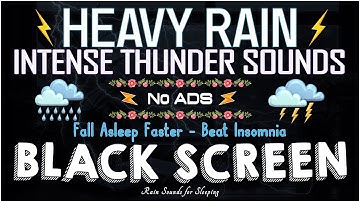 Heavy Rain and Thunderstorm Sounds - Try listening for 3 Minutes｜Defeat Insomnia to Fall Asleep Fast