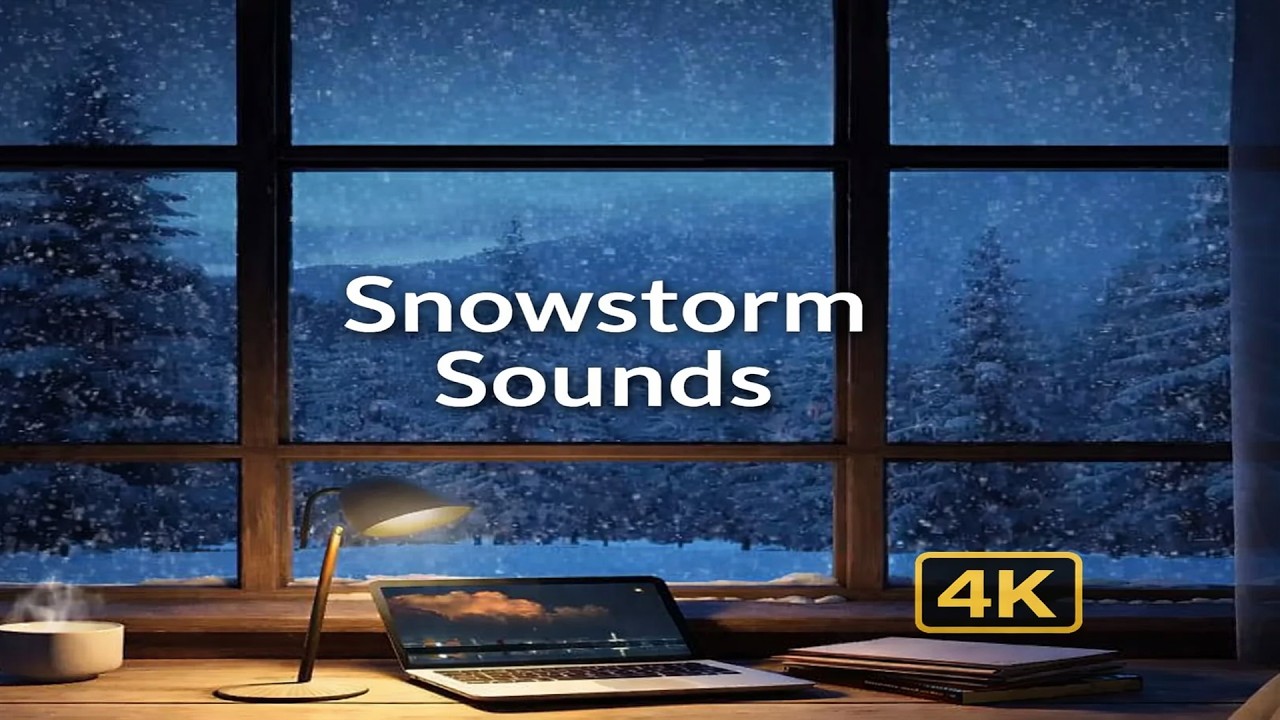 Blizzard Sounds for Sleep, Relaxation & Staying Cool | Snowstorm Sounds & Howling Wind in the Forest