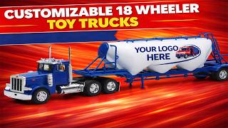 Custom Peterbilt 379 1:32 Diecast Tanker Truck Personalized 18 Wheeler Toy with Detachable Trailer