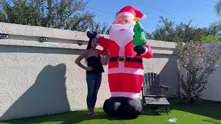 ' Meet Our Festive Guest: Inflatable Christmas Santa Claus Outdoor Decoration!'#christmasdecor