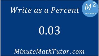 Write as a Percent 0.03