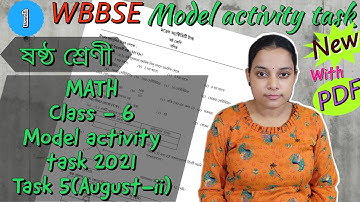 Model Activity Task class 6 Math part 5 || class 6 Math model activity task (august-ii) || 2021