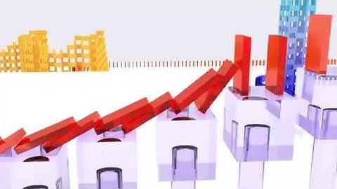 Domino run - Blender animation in 60fps