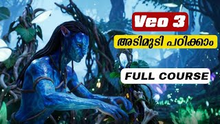 Veo 3 Full Tutorial in Malayalam | Text to Video | Image to Video | AI Dialogue
