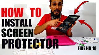 How to Put a Screen Protecter on Your All New Fire HD 10 Tablet Tempered Glass Install