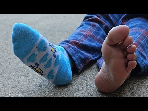 Just lay with me in Socks and bare feet