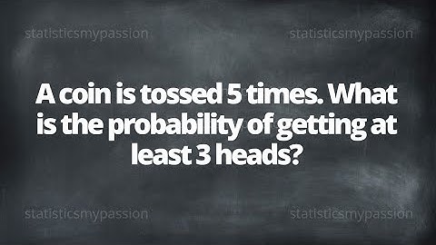 A coin is tossed 5 times. What is the probability of getting at least 3 heads? Bsc statistics