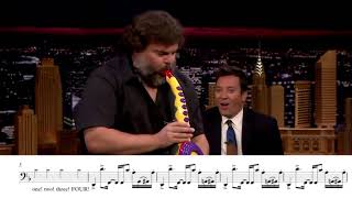 Transcription - Jack Black performs his legendary Sax-A-Boom @ FallonTonight