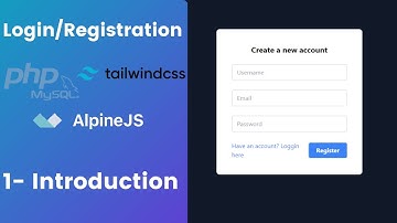 نظام تسجيل وتسجيل الدخول بواسطة PHP OOP, TailwindCSS,AlpineJS #1(المقدمة)