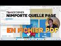 Comment convertir une page web en PDF ?