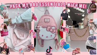 Aesthetic Bag Essentials Pack With Me 2024 TikTok compilation ✨|Satisfying + Must have...