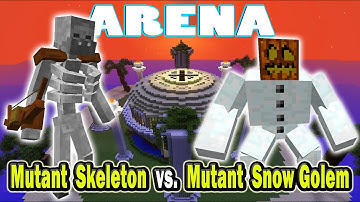 Minecraft Arena Battle Mutant Skeleton vs. Mutant Snow Golem