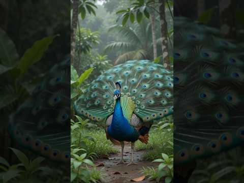 A rainy day peacock dance #trending #lifestyle #reels #song #garden #green #flowers #fruits #energy