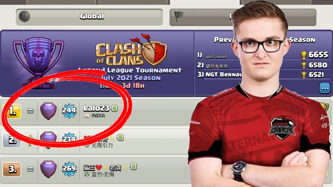 Global Top No 1 Player Lalo23 6900+ Live Legend League Hits | Global Top No 1 Player Attack | CoC