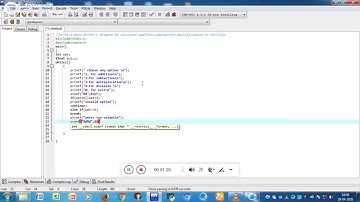 C-Programming for Calculator (menu driven)