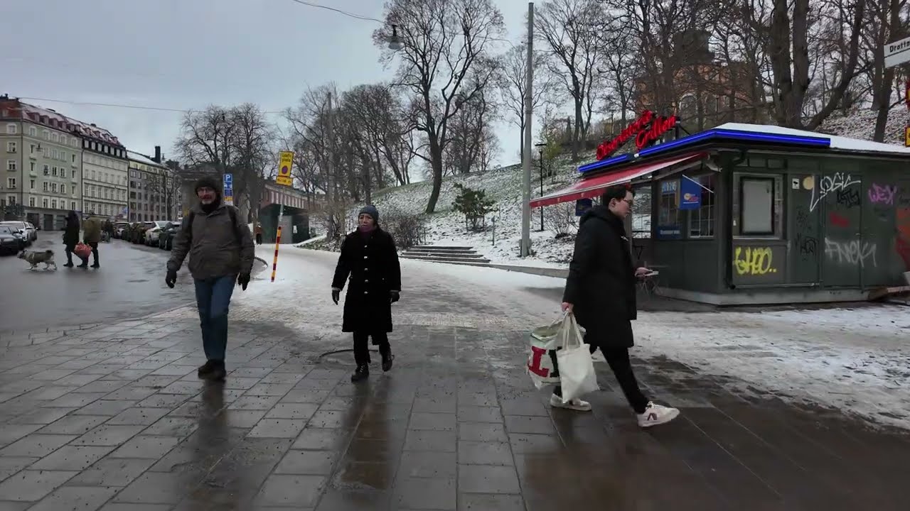 Stockholm City Centre Winter Park Walk 🌞💸 | Sweden’s Capital in 4K 🇸🇪  Stockholm UHD