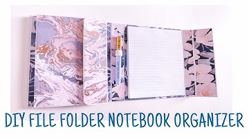 DIY file folder notebook organizer